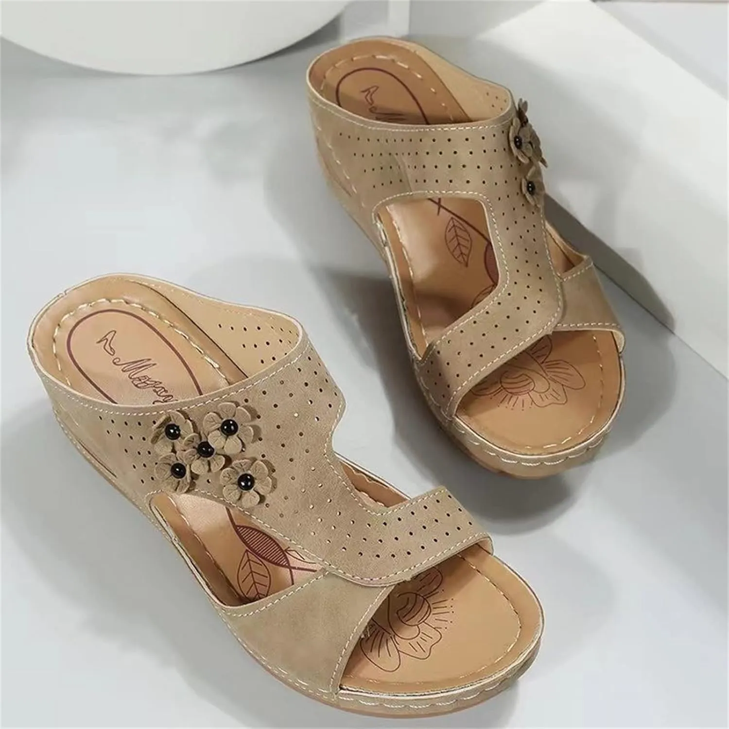 Sandals Women Comfortable Dressy Wedge Orthopedic Slippers Arch Support Flip Flops Soft Summer Beach Orthotic Slides 2024