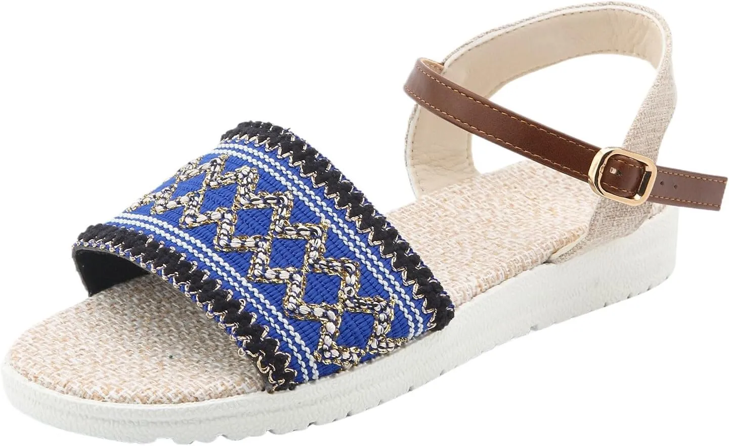 Sandals Women knitted Thick Sole Orthopedic Women's Sandals Summer Dressy Flats Casual Comfortable Platform Sandals