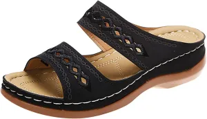 Sandals Women Open Toe Cross Strap Comfortable Walking Womens Sandals Flats Summer Dress Orthopedic Platform Sandals