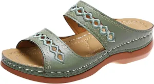 Sandals Women Open Toe Cross Strap Comfortable Walking Womens Sandals Flats Summer Dress Orthopedic Platform Sandals