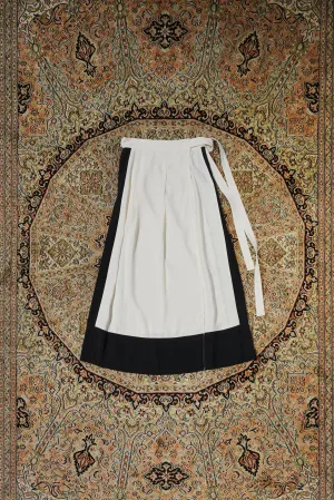 SATORU SASAKI WRAPAROUND SKIRT(WHITE/BLACK)