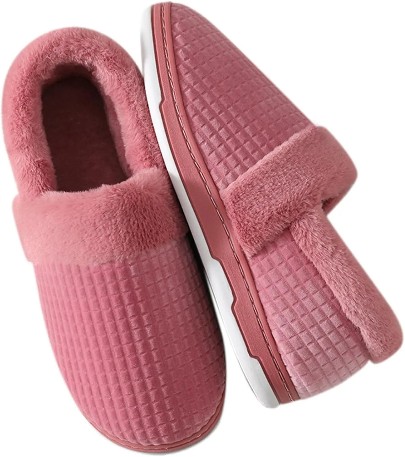 SBGMoSJ Bedroom Slippers for Women Memory Foam House Slippers Winter Plush House Slippers Slippers for Men Memory Foam Anti Sweat Christmas Village Accessories Gifts for Him 2023
