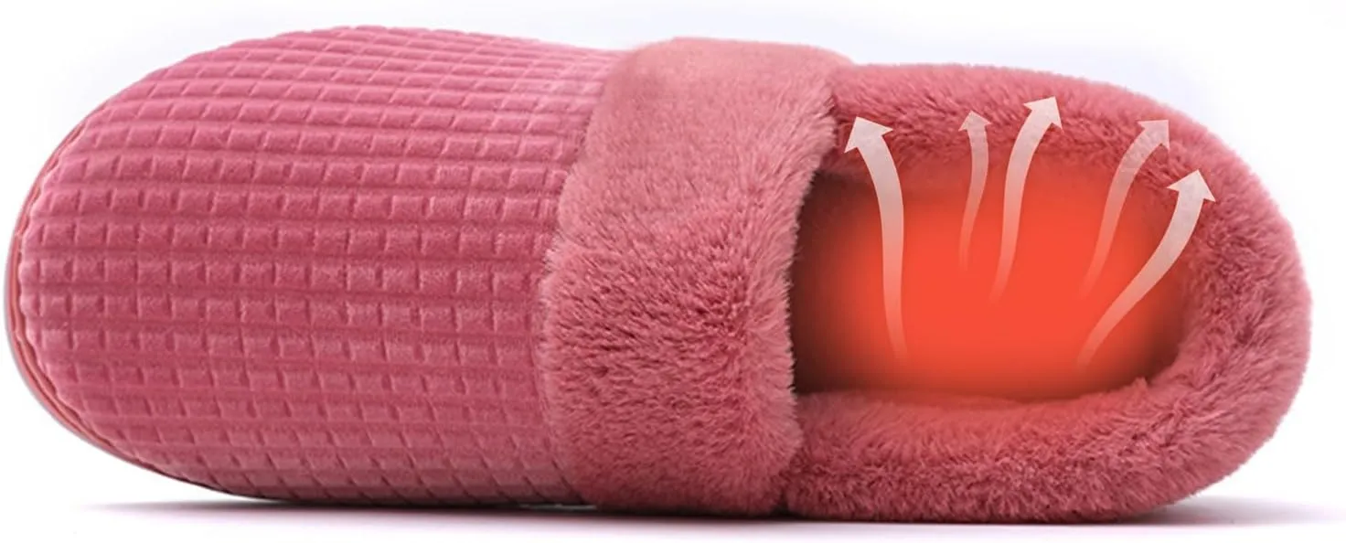 SBGMoSJ Bedroom Slippers for Women Memory Foam House Slippers Winter Plush House Slippers Slippers for Men Memory Foam Anti Sweat Christmas Village Accessories Gifts for Him 2023