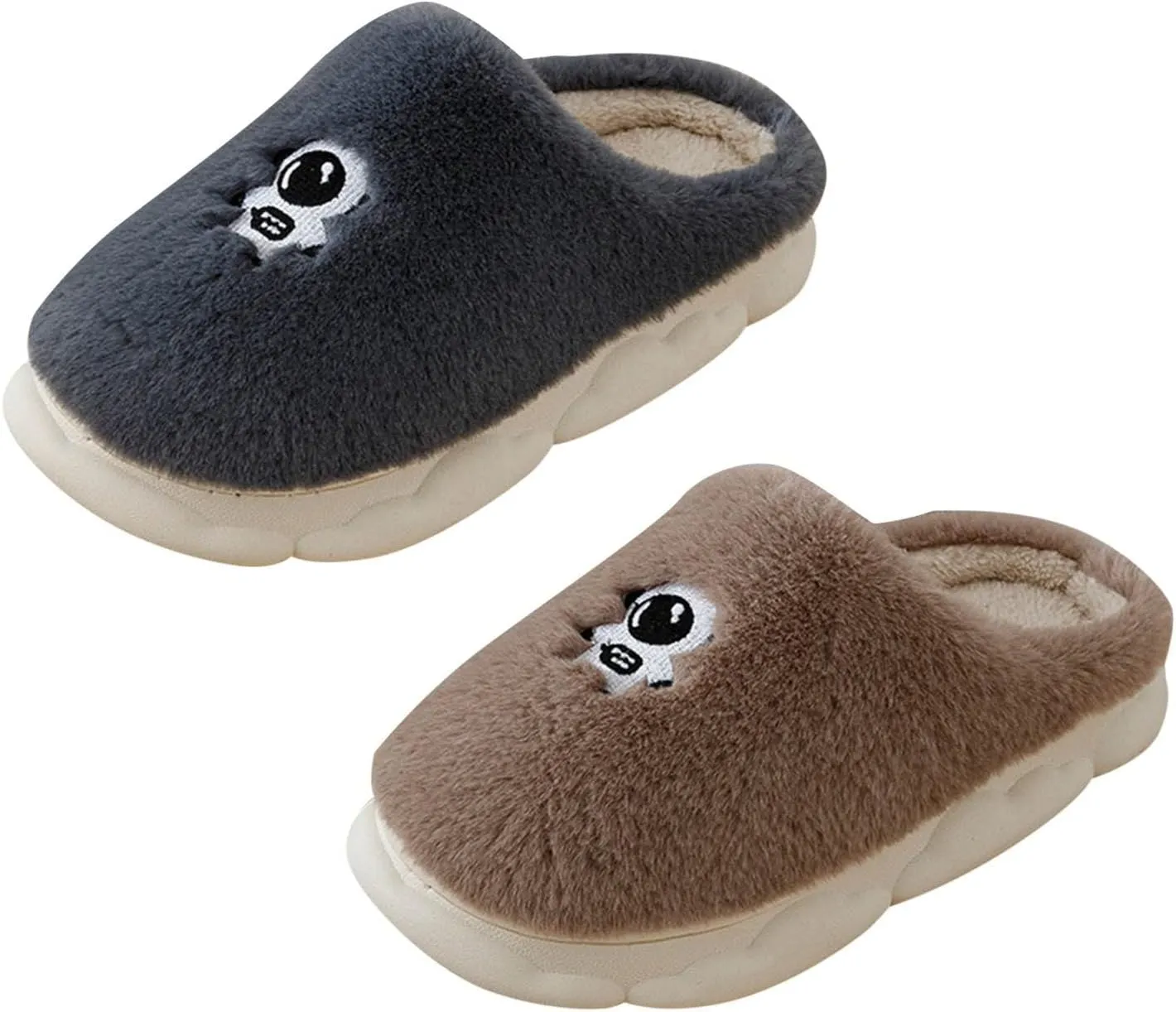SBGMoSJ Comfy Slippers for Women Wide Indoor Slippers Winter Slip On Slippers with Rubber Soles Slippers for Men Wide Width Christmas Decorations Indoor Gifts for Husband 2023