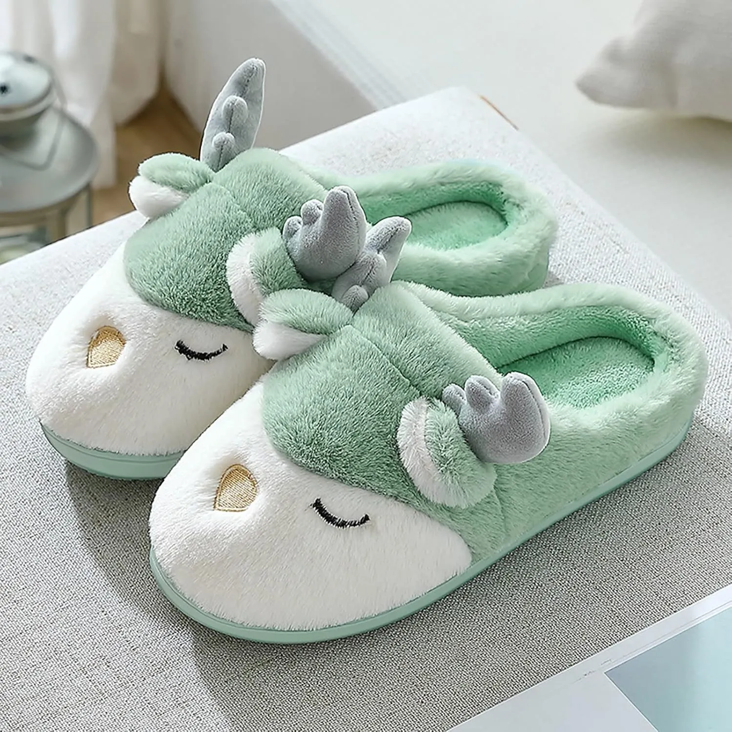 SBGMoSJ Womens House Shoes Slippers Indoor Outdoor Bedroom Shoes Winter Slipper Boots for Men Big Fluffy Slippers for Men Women Gifts for Christmas Gifts for Men 2023