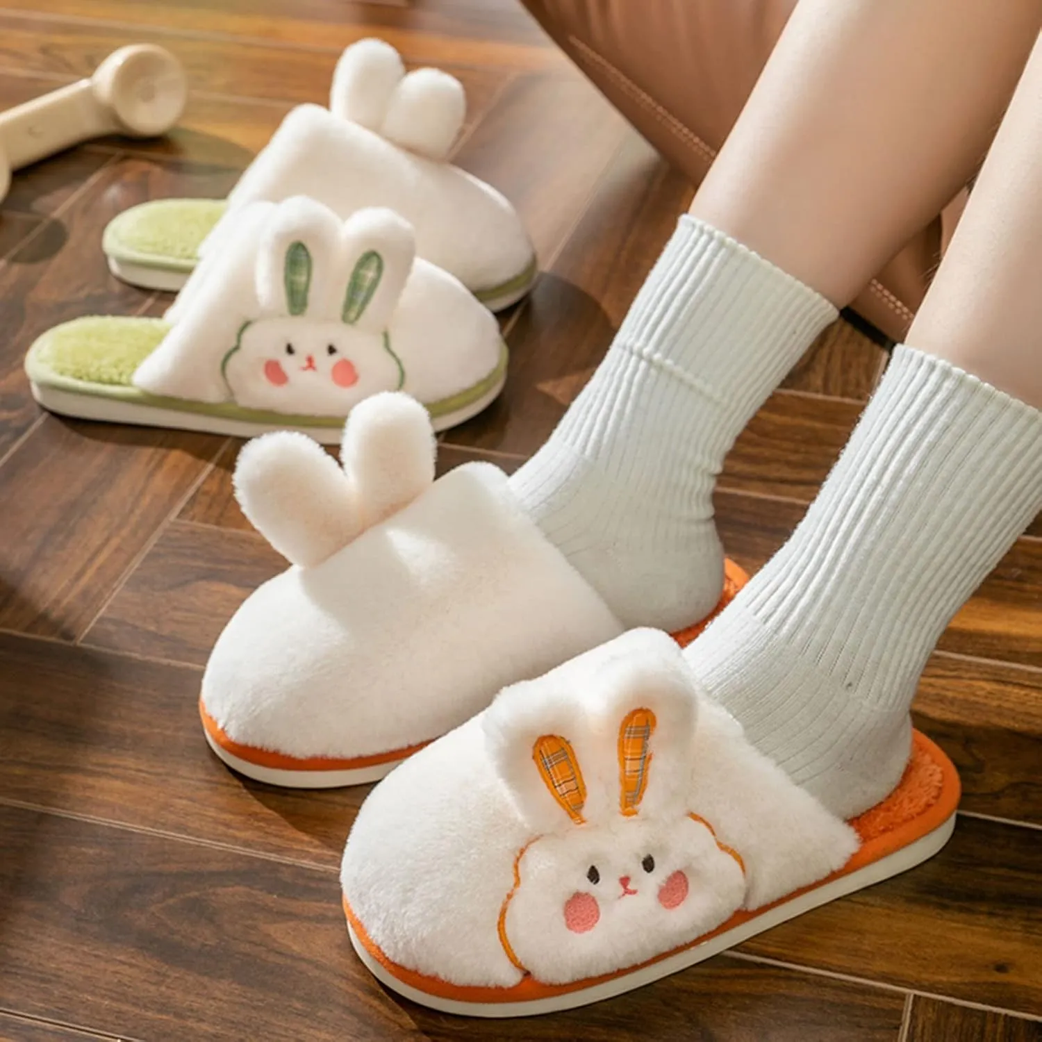 SBGMoSJ Womens Winter Slippers Clogs Ladies Slippers Winter Disposable House Slippers Funny Slippers for Adults Men Pencil Christmas Tree Gifts for Her 2023