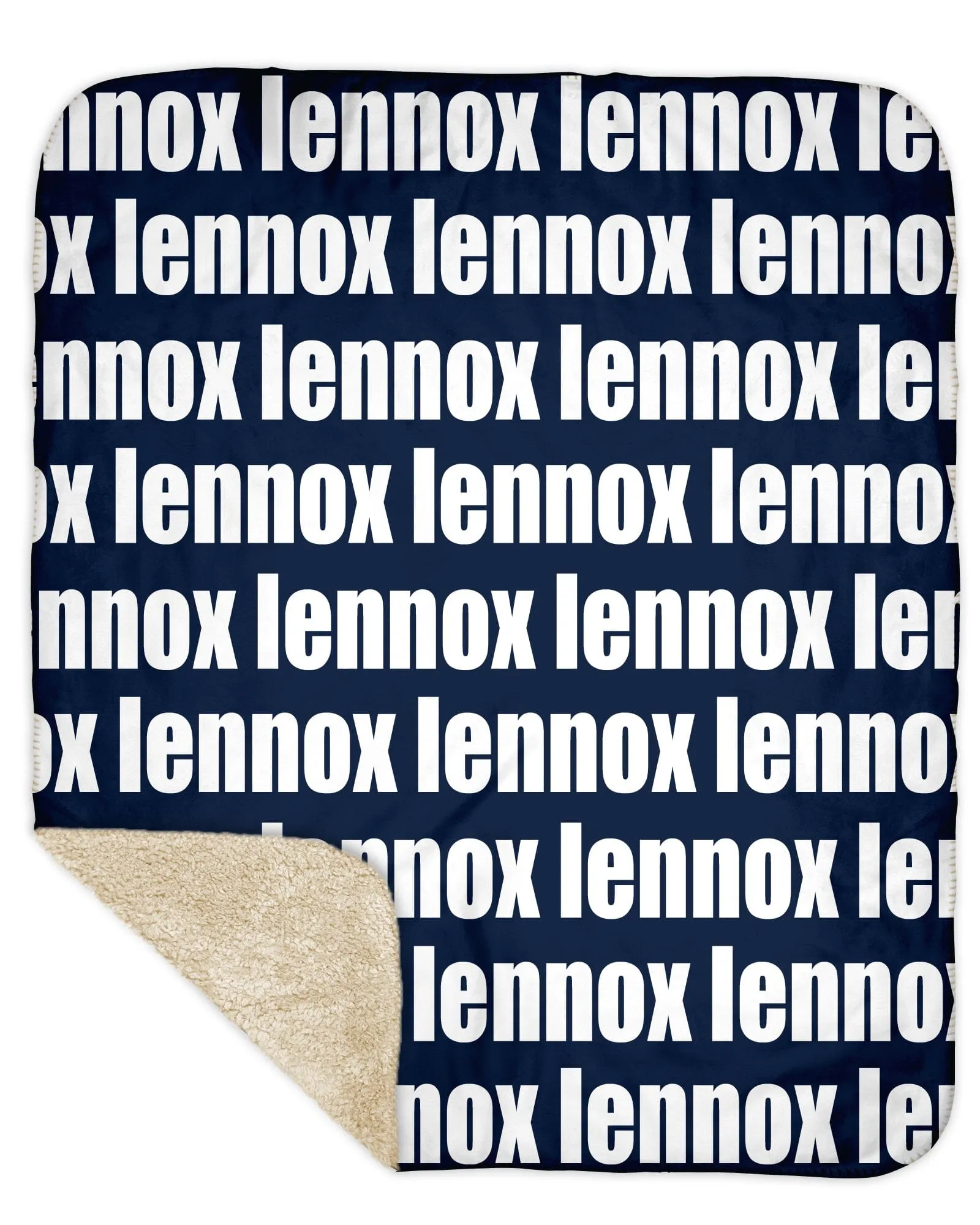 Sherpa Back Personalized Name Blanket - Bold  (ORIGINAL COLOR OPTIONS)
