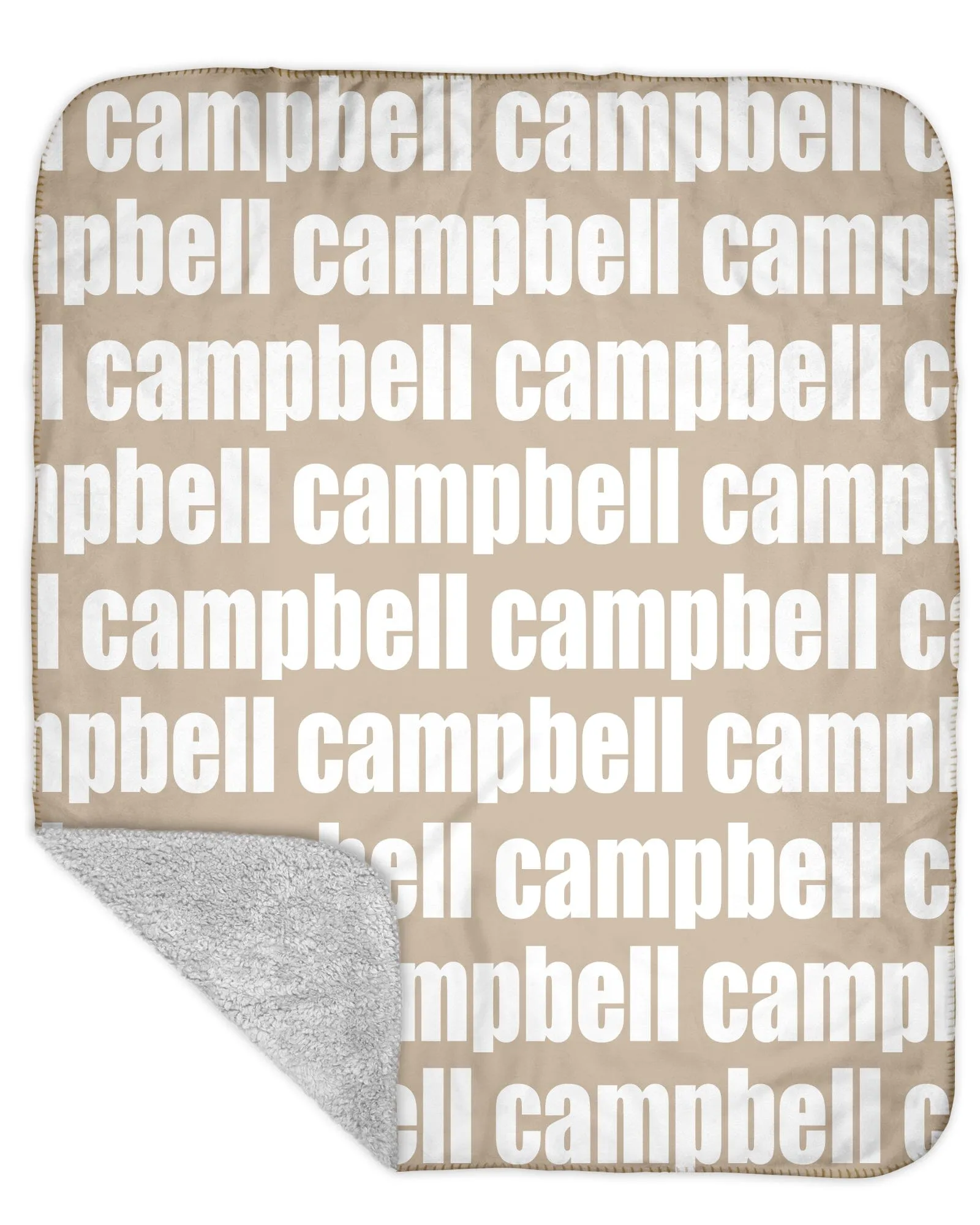 Sherpa Back Personalized Name Blanket - Bold  (ORIGINAL COLOR OPTIONS)