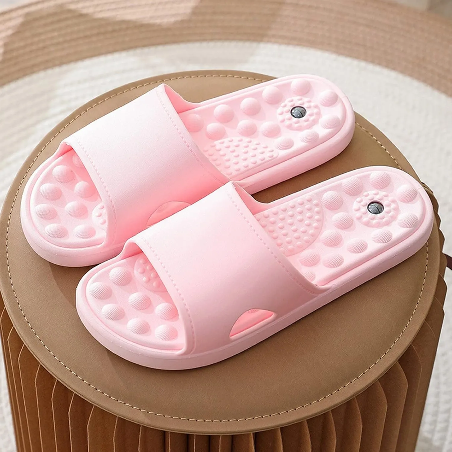 Slides for Men Womens Slides Cloud Slippers for Men Shower Shoes Women Quick Drying Pool Drainage Hole Slippers