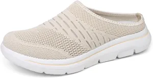 Slip On Mules Breathable Mesh Slip On Clogs Wide Width Lightweight Sneakers Comfort Walking Mules Shoes for Women Men with Indoor Outdoor Anti-Skid Sole
