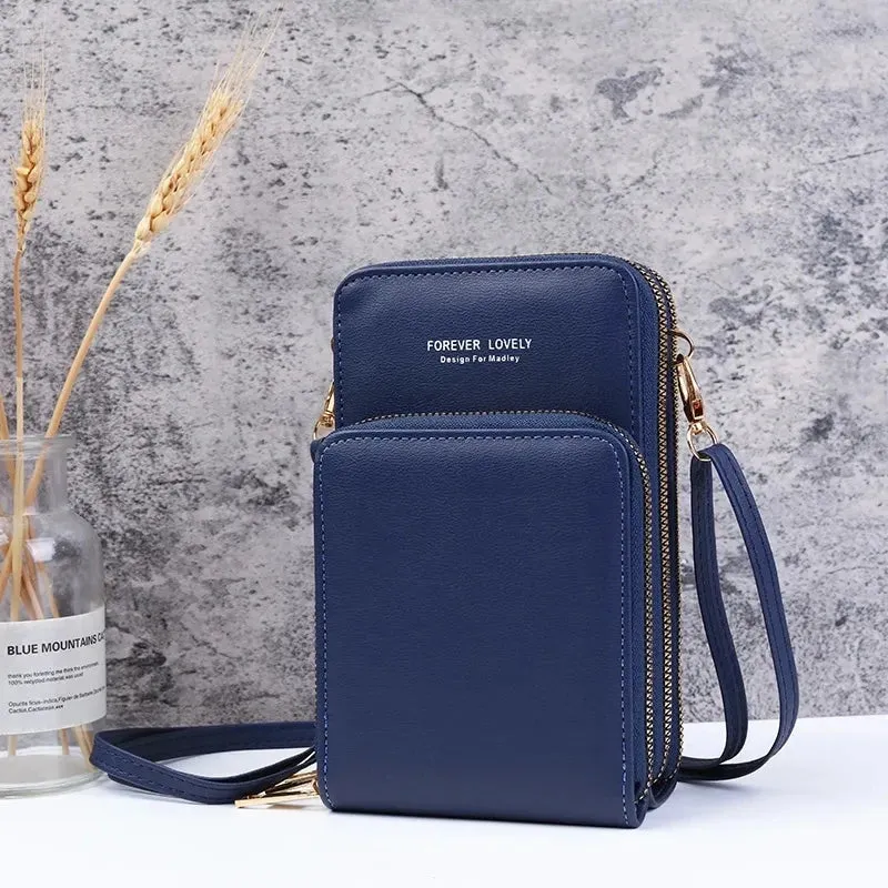 Small Leather Crossbody Bag/Mini Messenger Shoulder Purse LUXURY