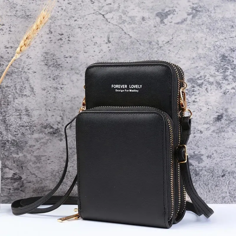 Small Leather Crossbody Bag/Mini Messenger Shoulder Purse LUXURY