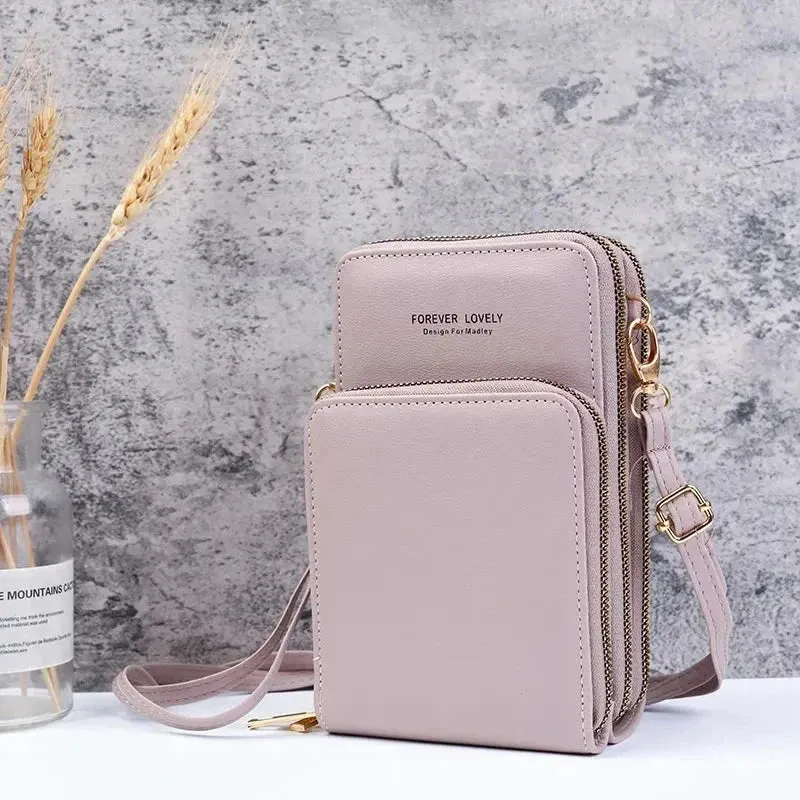 Small Leather Crossbody Bag/Mini Messenger Shoulder Purse LUXURY