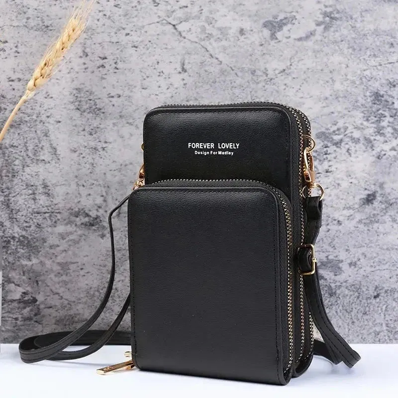 Small Leather Crossbody Bag/Mini Messenger Shoulder Purse LUXURY