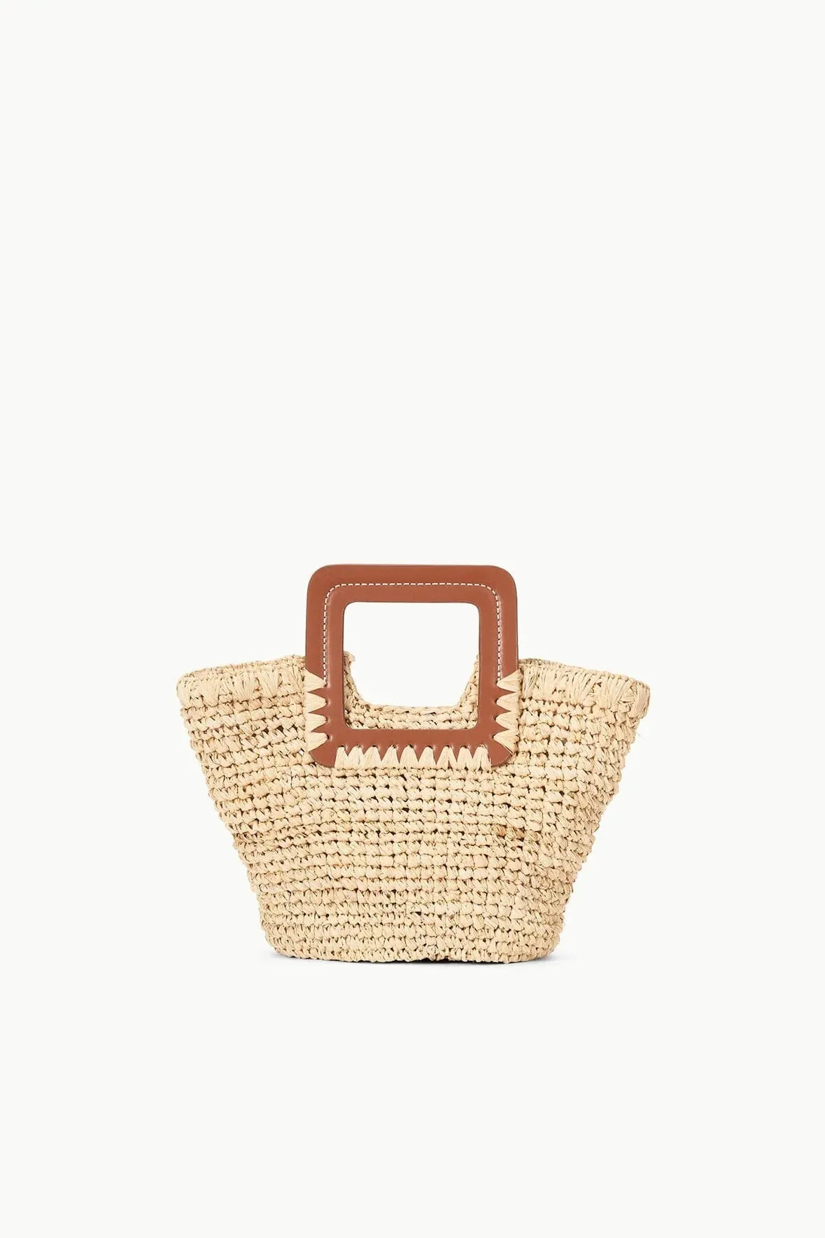 Staud Shirley Mini Bucket Bag Natural Raffia
