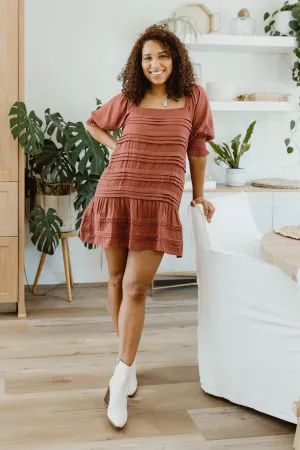 Steph Mini Dress (Mulberry Pink)