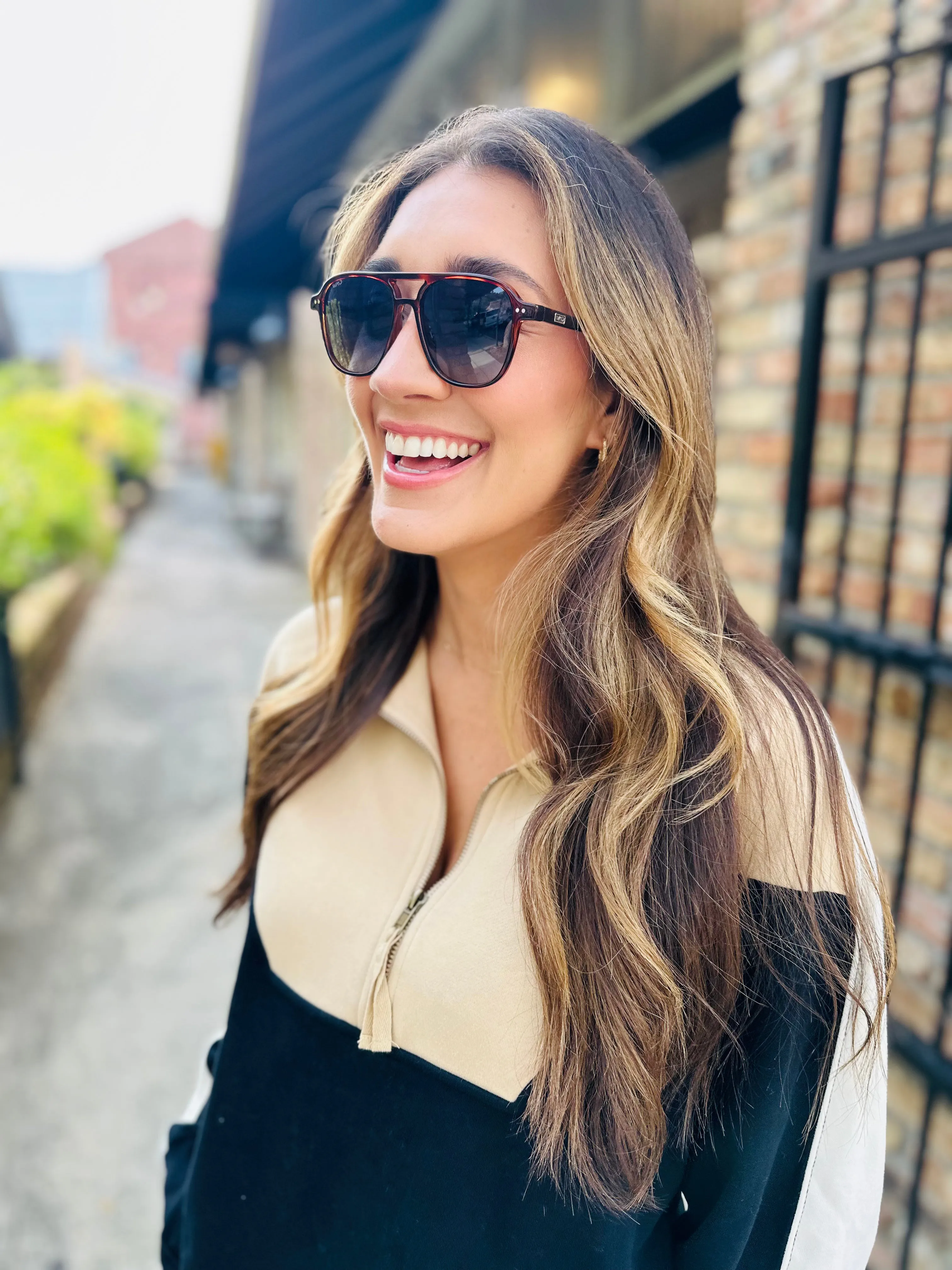 Sunglasses- Hayden Whiskey Brown/Blue Lens