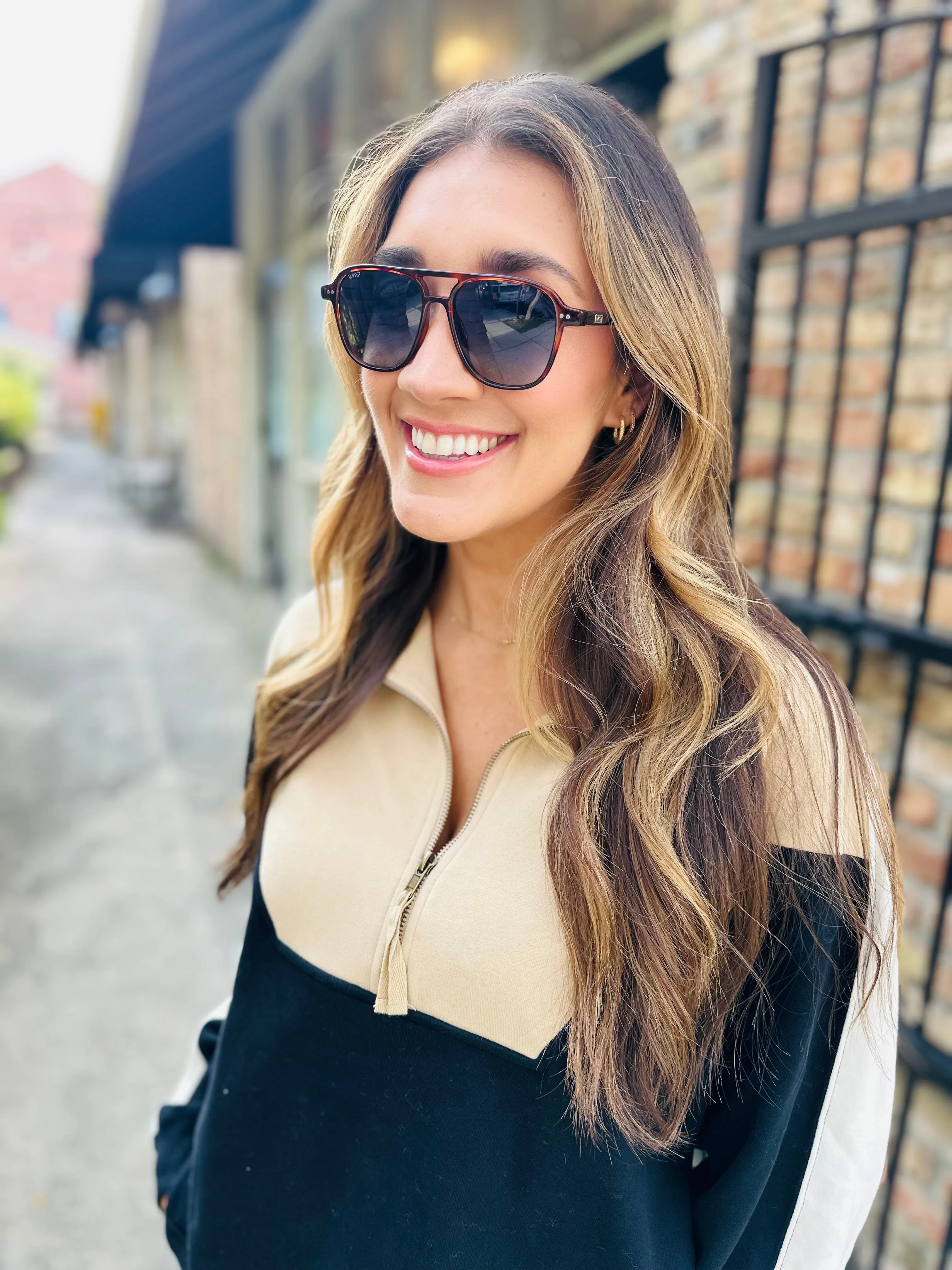 Sunglasses- Hayden Whiskey Brown/Blue Lens