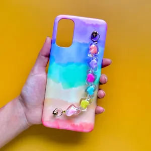 Sweet Rainbow Candy Heart Chain Phone Cover