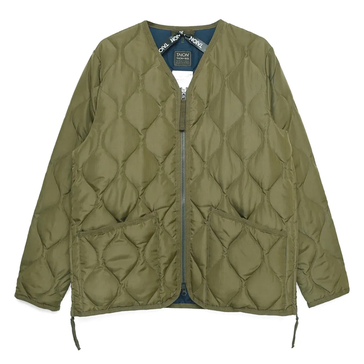 Taion Military Zip V-Neck Jacket - Olive