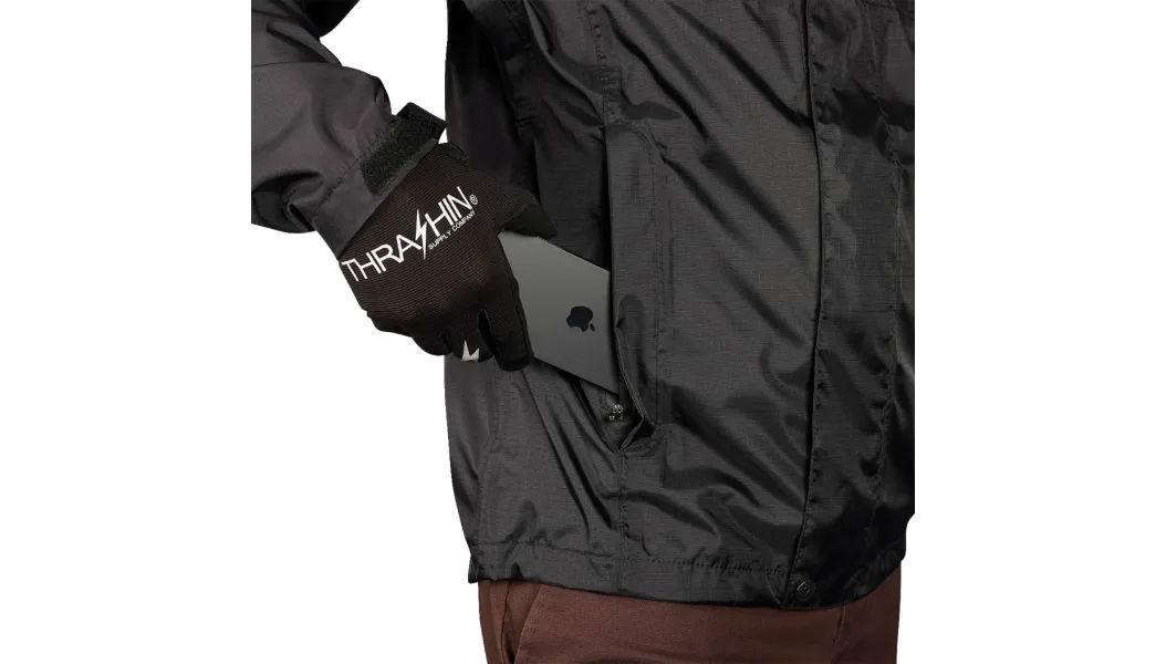 Thrashin Supply Waterproof Mission Rain Jacket - Black