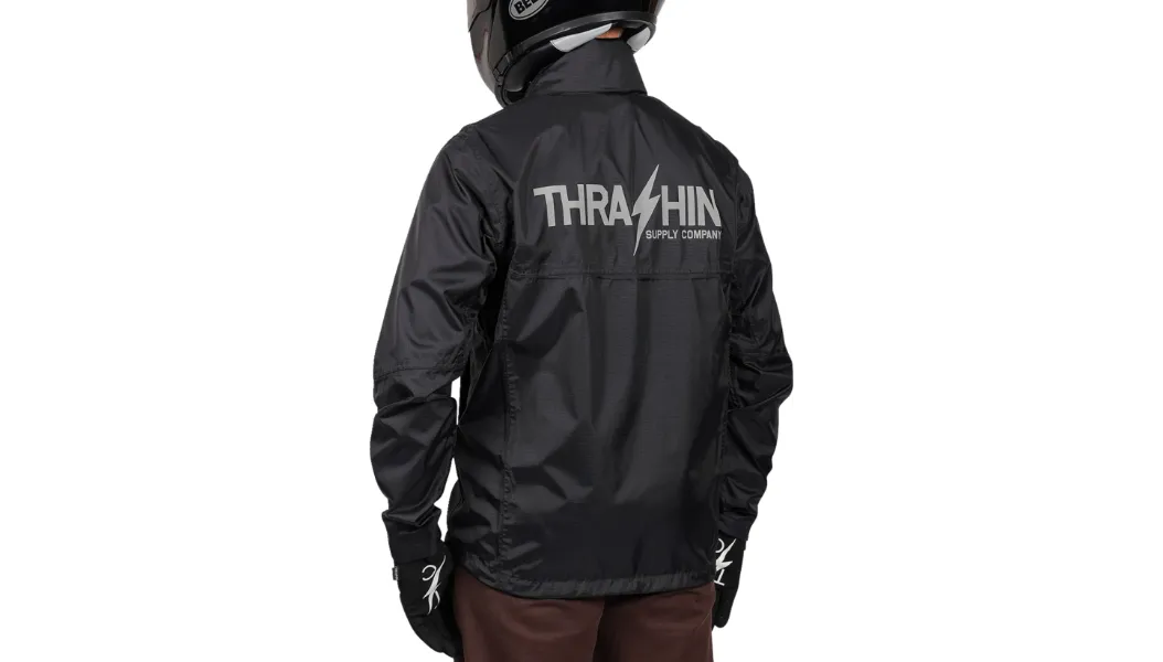 Thrashin Supply Waterproof Mission Rain Jacket - Black