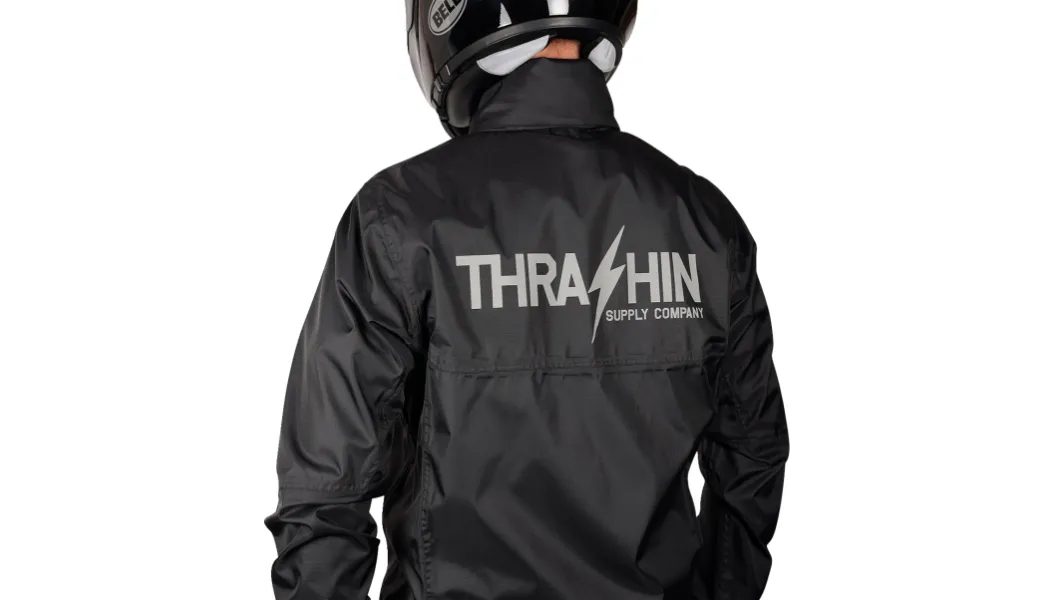 Thrashin Supply Waterproof Mission Rain Jacket - Black