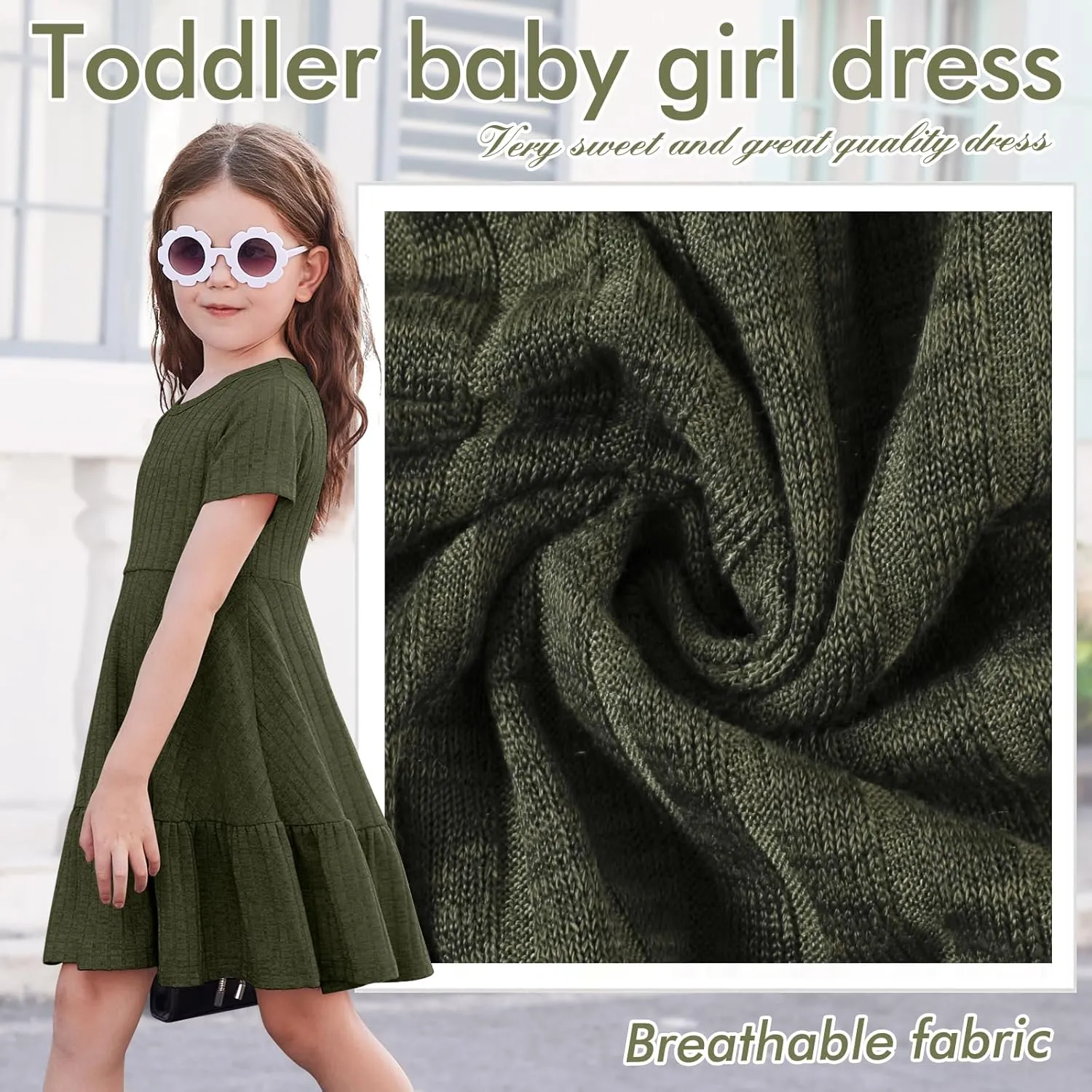 Toddler Baby Girls Summer Dresses Tiered Kids Swing Sundress Casual Birthday Beach Little Girl Boho Dress