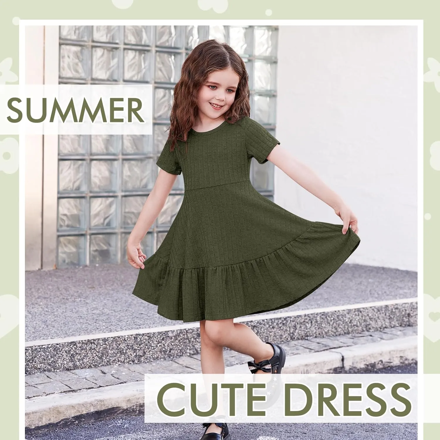 Toddler Baby Girls Summer Dresses Tiered Kids Swing Sundress Casual Birthday Beach Little Girl Boho Dress