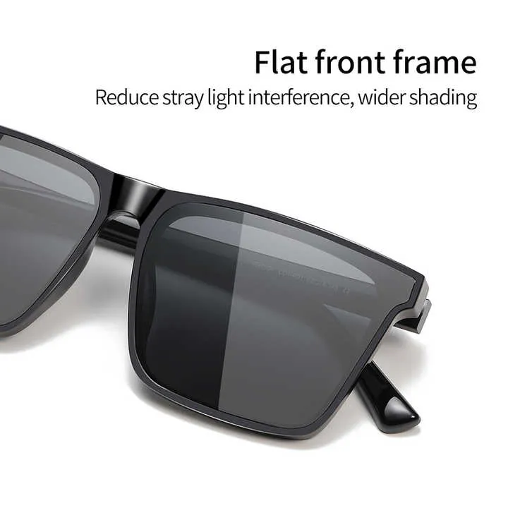 TR90 نظارة شمسية مستقطبة مربعة ممتازة فاخرة . TR90 Premium Luxury Square Polarized Sunglasses for