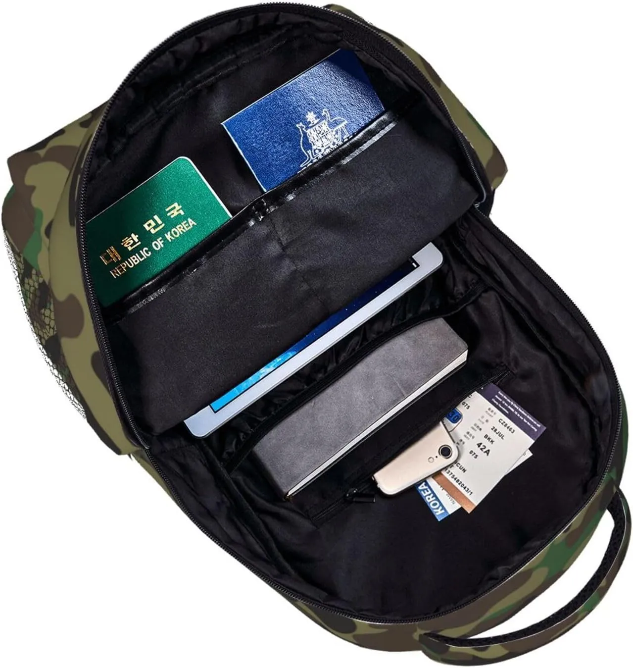 Travel Laptop Backpack Personalized Camouflage Lightweight College Backapck Unisex Multipurpose Casual Daypack for Women Men Adult Hiking Traveling Camping