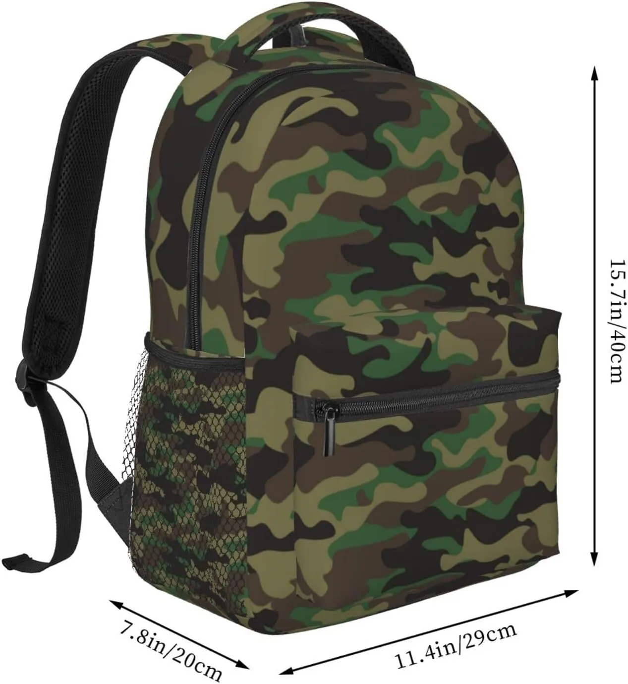 Travel Laptop Backpack Personalized Camouflage Lightweight College Backapck Unisex Multipurpose Casual Daypack for Women Men Adult Hiking Traveling Camping