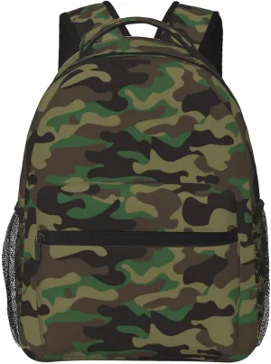 Travel Laptop Backpack Personalized Camouflage Lightweight College Backapck Unisex Multipurpose Casual Daypack for Women Men Adult Hiking Traveling Camping