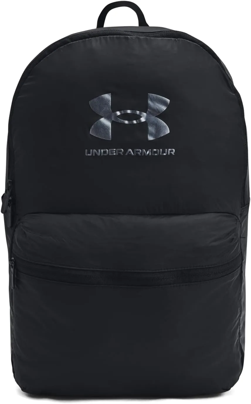 Under Armour Unisex-Adult Loudon Packable Backpack, (001) Black / / Metallic Gun Metal, One Size Fits All