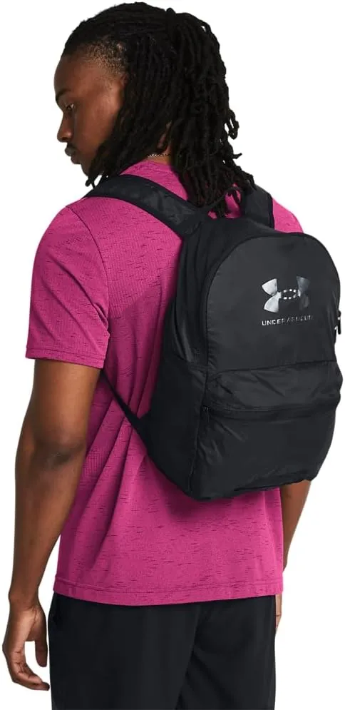 Under Armour Unisex-Adult Loudon Packable Backpack, (001) Black / / Metallic Gun Metal, One Size Fits All
