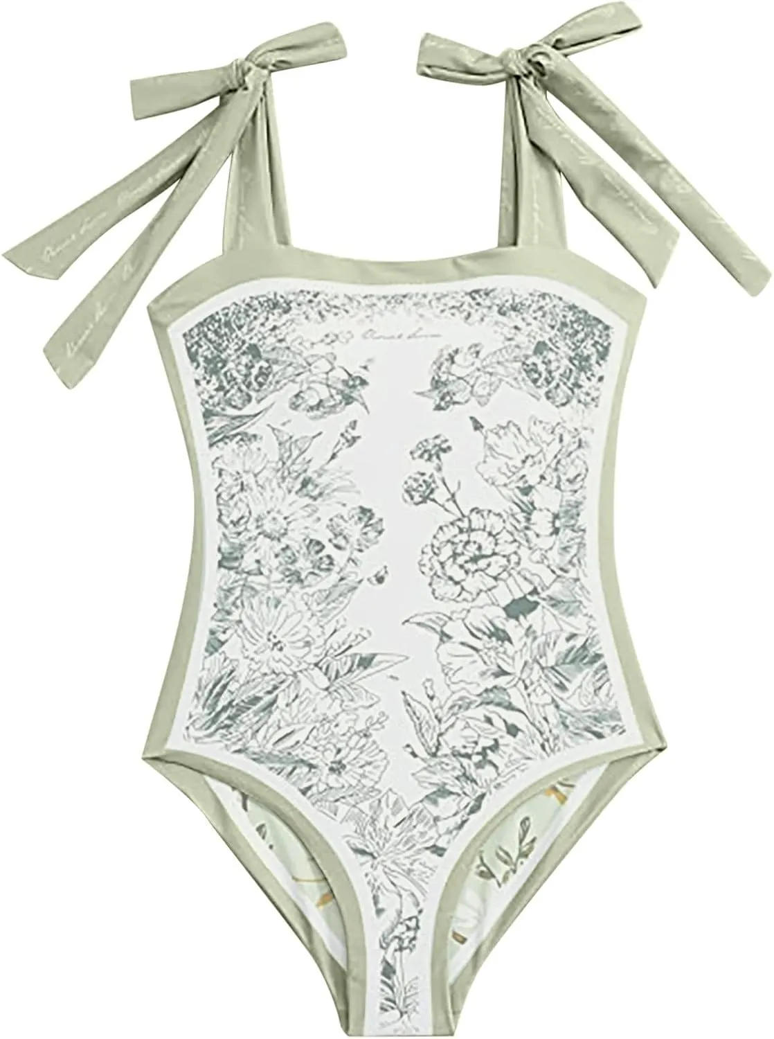 UOQAPRE Women Swimsuit with Cover Up Sporlike One Piece Vintage Wrap Sarong Monokini Bikini Swimsuits Tummy Control Tankini