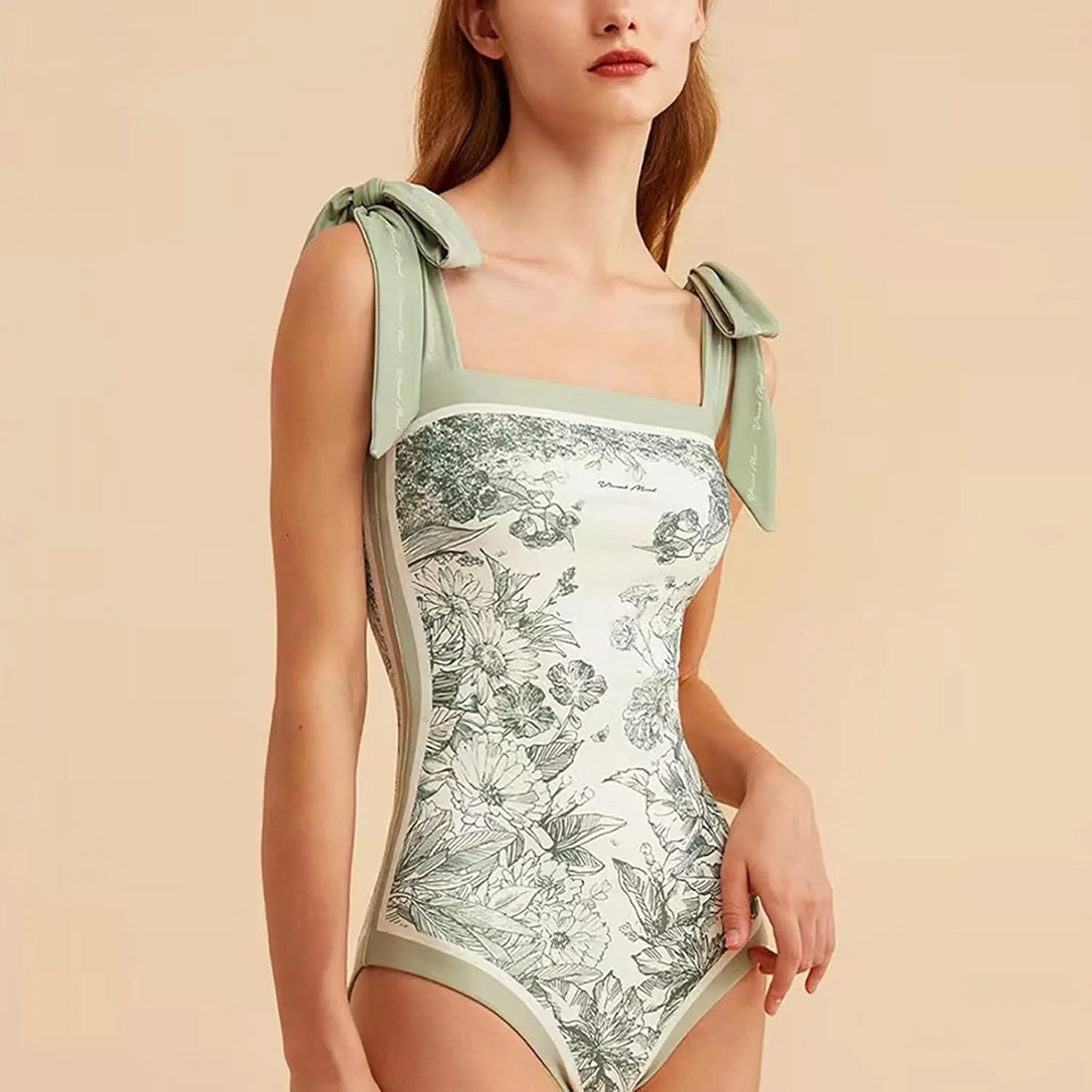 UOQAPRE Women Swimsuit with Cover Up Sporlike One Piece Vintage Wrap Sarong Monokini Bikini Swimsuits Tummy Control Tankini
