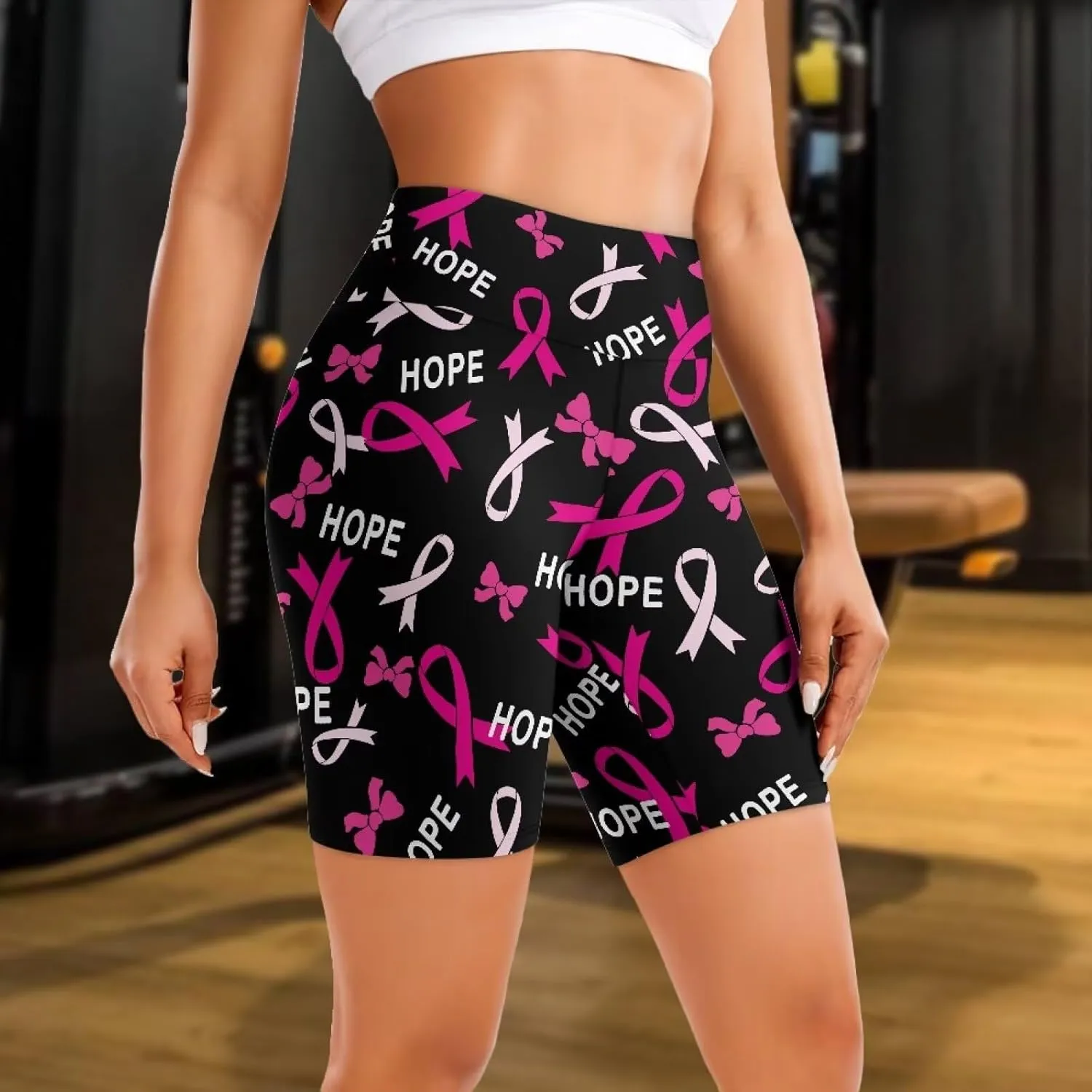 Uourmeti Biker Shorts Women Tummy Control Cycling Shorts Padded Spandex Shorts Plus Size