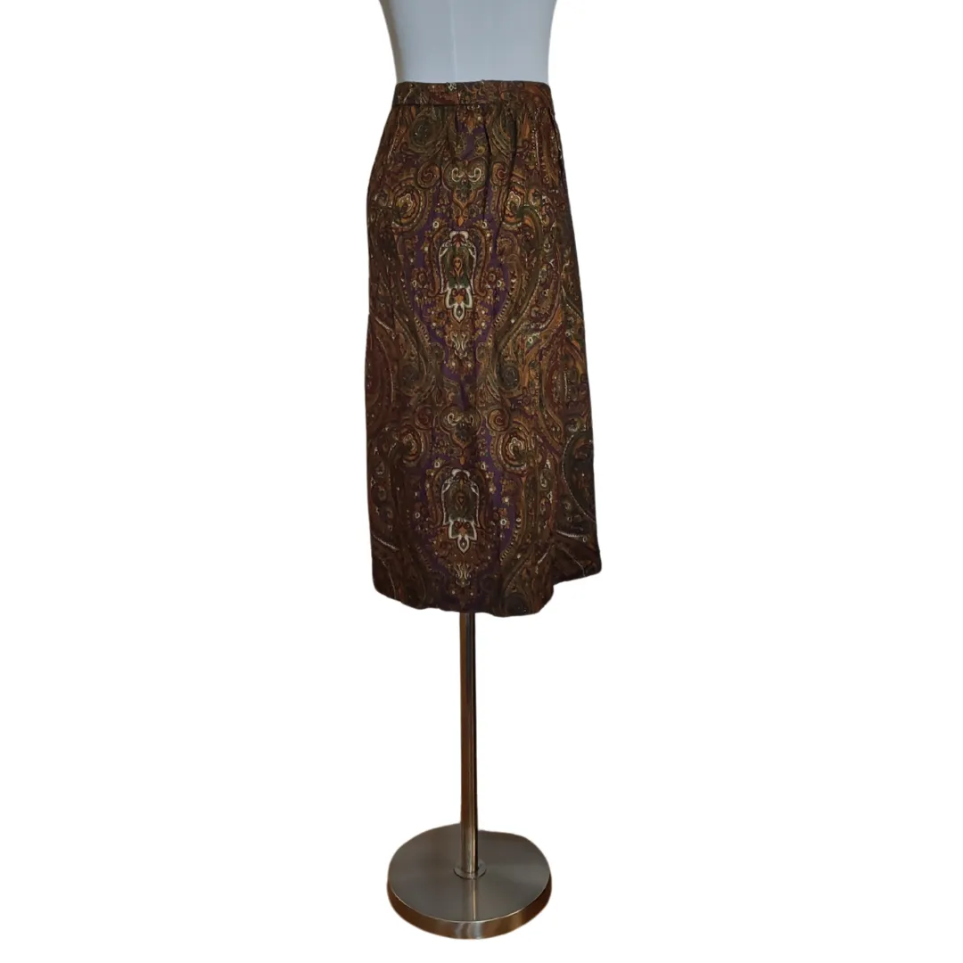 Vintage Leslie Fay 2/4 Paisley Women's Skirt