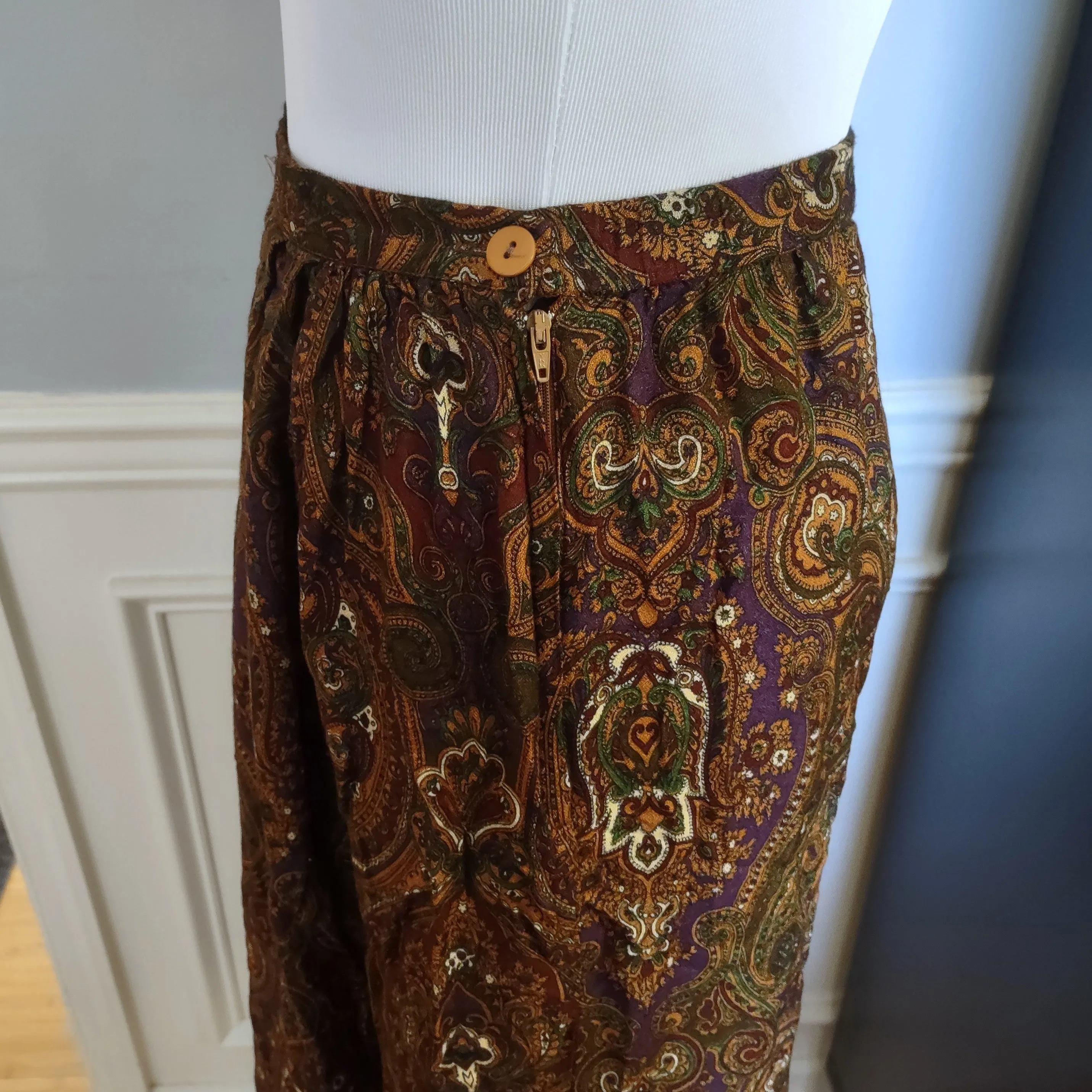 Vintage Leslie Fay 2/4 Paisley Women's Skirt