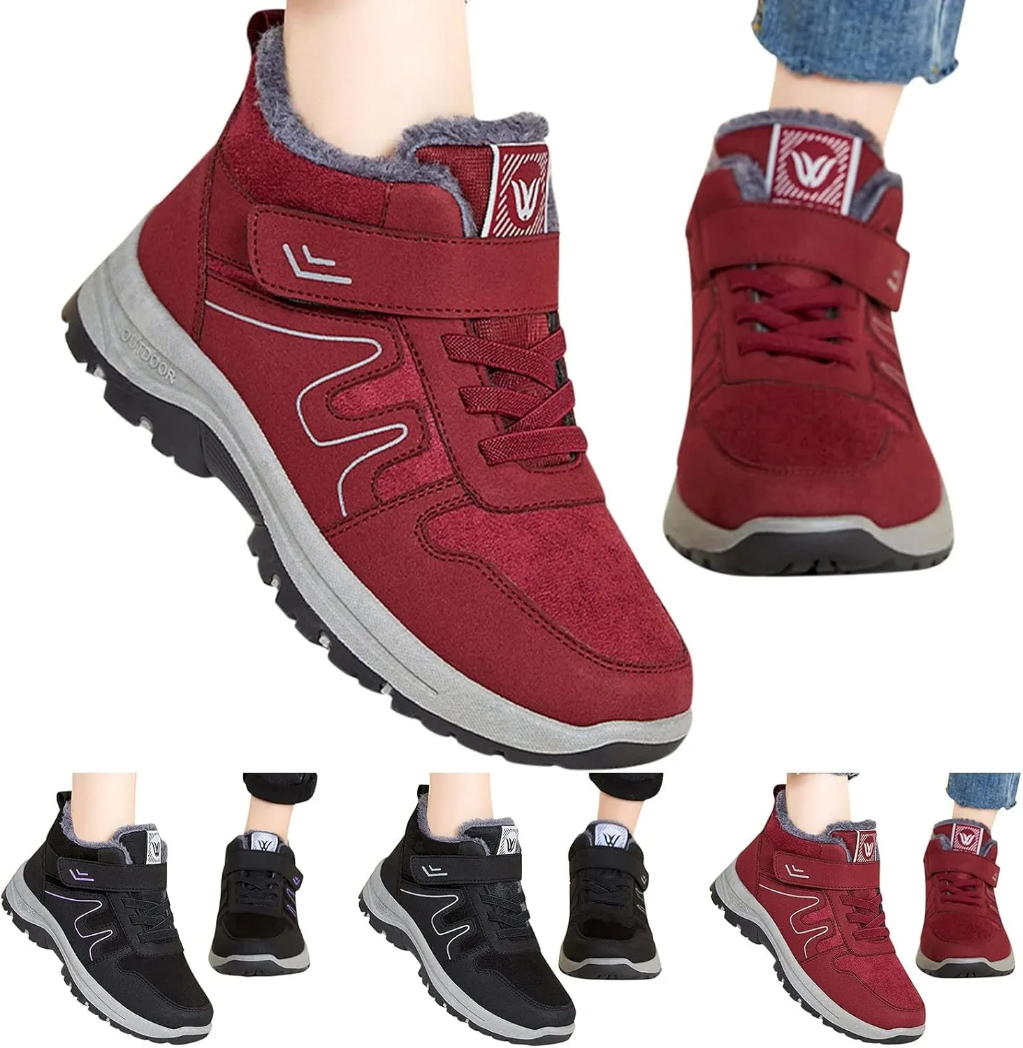 Winter Boots for Women Waterproof Snow Non Slip Womens Winter Fashion 2023 Boots Womens Snow Shoes Waterproof Insulated Zapatos De Nieve Para Mujer Botas Para Nieve De Mujer Sin Cordon