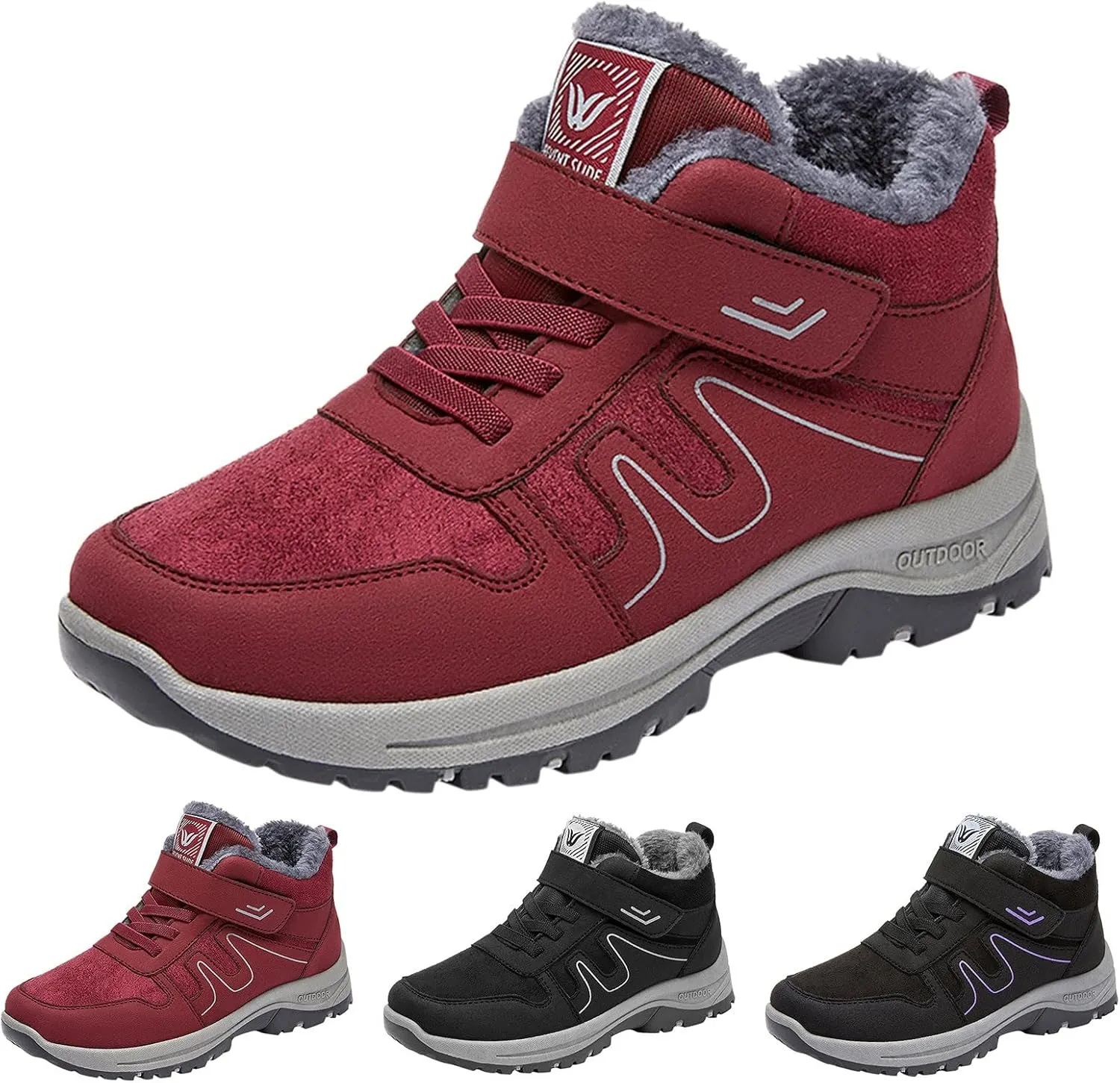 Winter Boots for Women Waterproof Snow Non Slip Womens Winter Fashion 2023 Boots Womens Snow Shoes Waterproof Insulated Zapatos De Nieve Para Mujer Botas Para Nieve De Mujer Sin Cordon