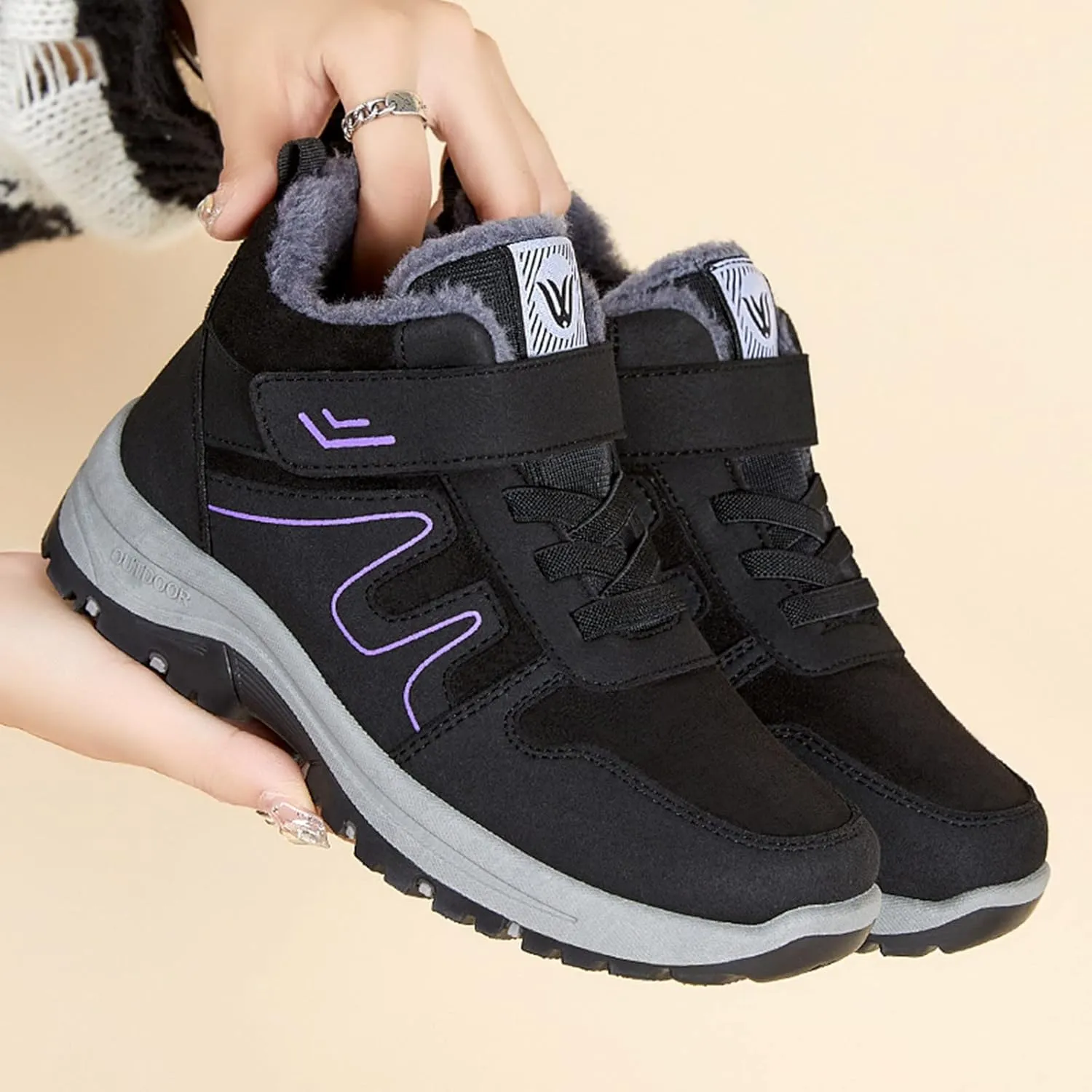 Winter Boots for Women Waterproof Snow Non Slip Womens Winter Fashion 2023 Boots Womens Snow Shoes Waterproof Insulated Zapatos De Nieve Para Mujer Botas Para Nieve De Mujer Sin Cordon