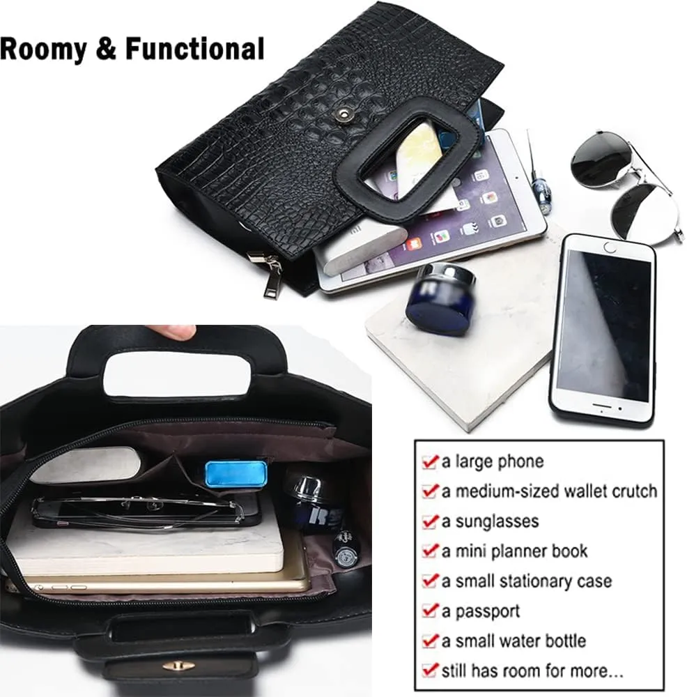 Women Handbags Clutch Bag Leather Top Handle Handbag Evening Purse Long Tote Bags Satchel Shoulder Crossbody Bag
