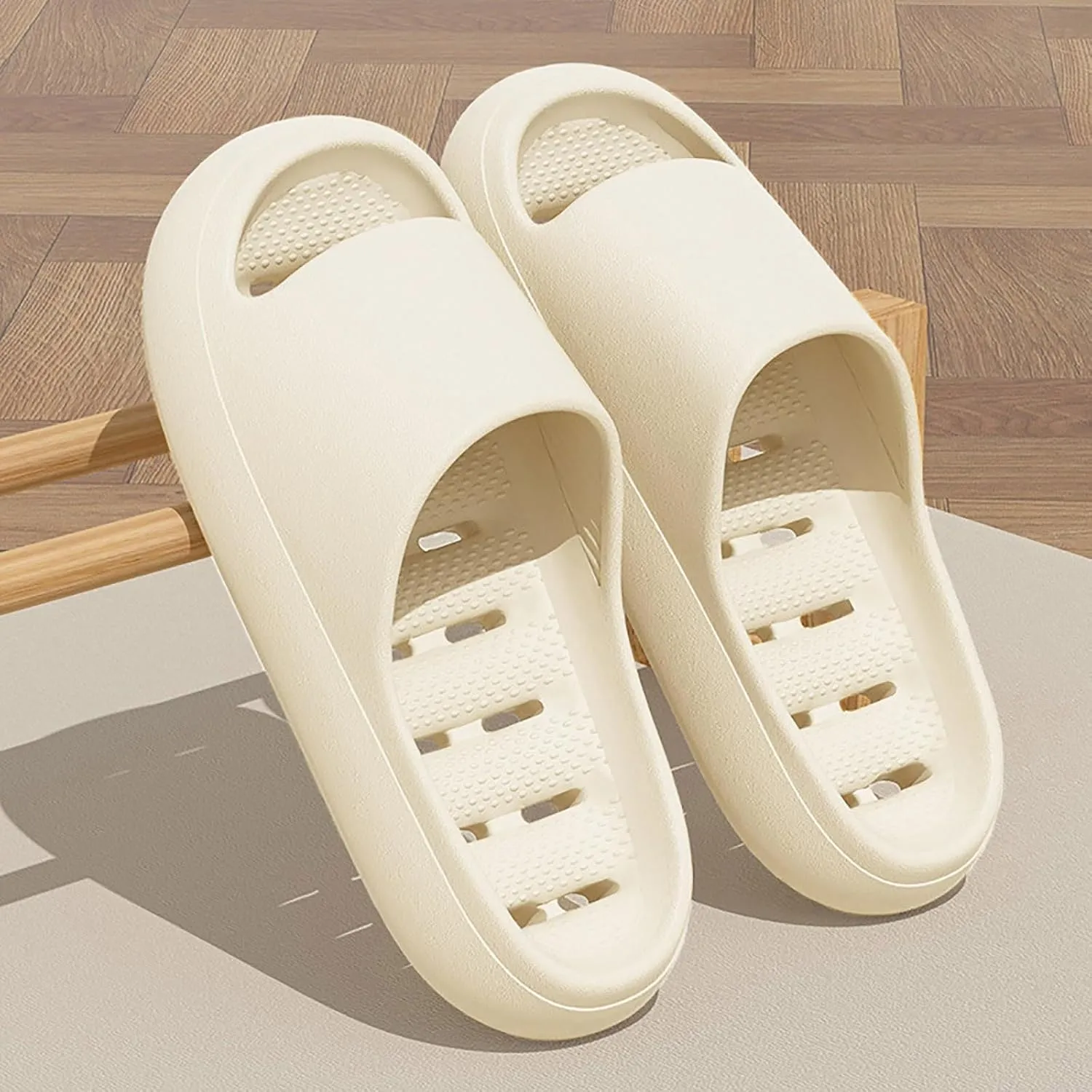 Womens Fluff Yeah Slide Slipper Summer Shower Shoes for Women and Men Massage Pool Slides Soft Cushioned Slip Slides