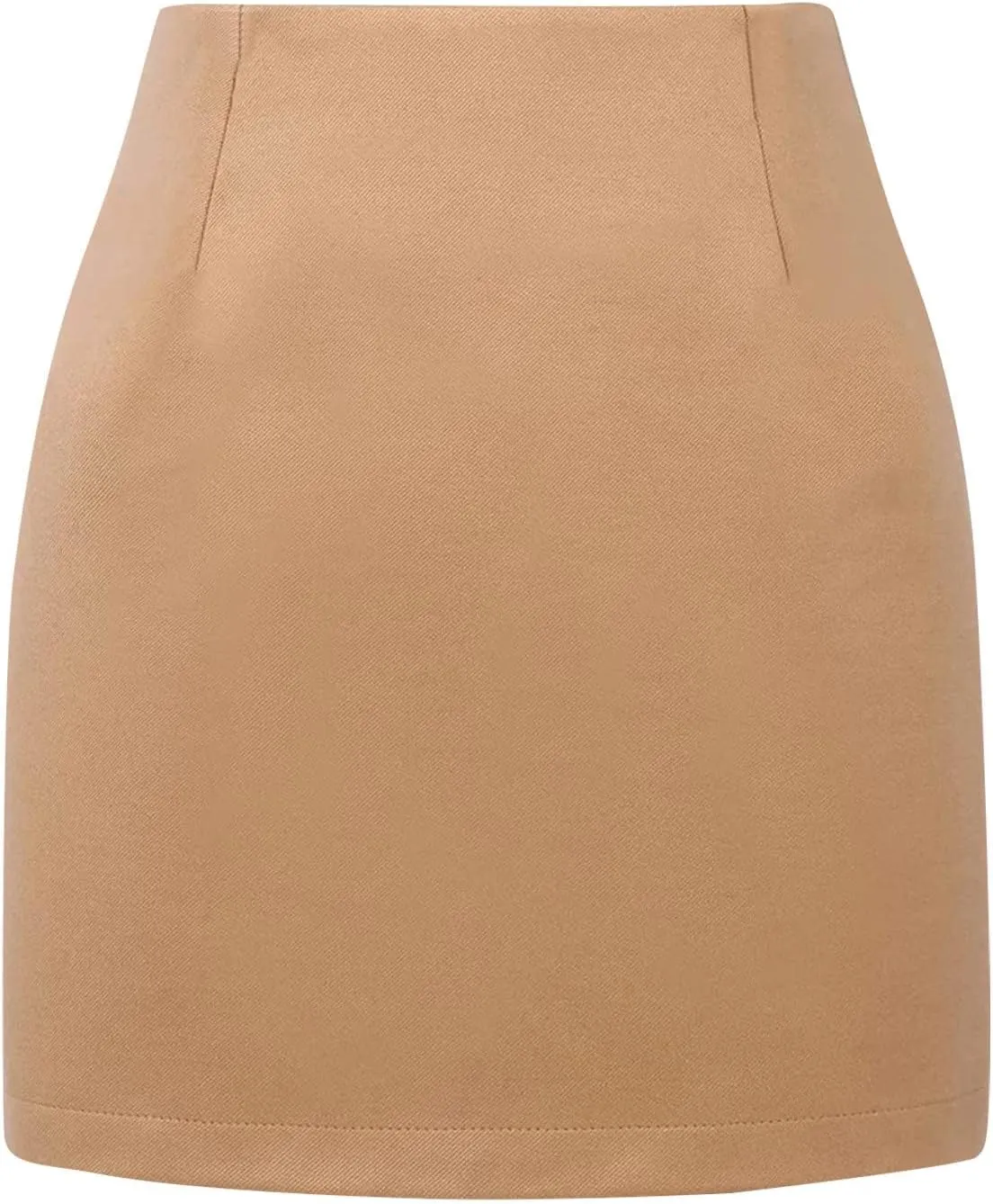 Womens Girl High Waisted Plaid Skirt A-Line Mini Skirt Fall Winter Wool Bodycon Pencil Skirts Business Skirt