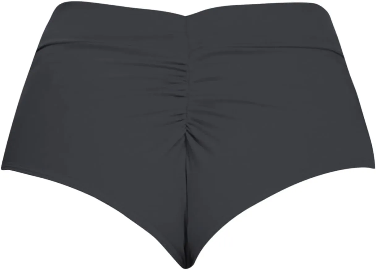 Women's High Waist Swimsuits Booty Shorts V Back Butt Lifting Cheeky Bikinis Bottoms Scrunch Gym Workout Hot Shorts