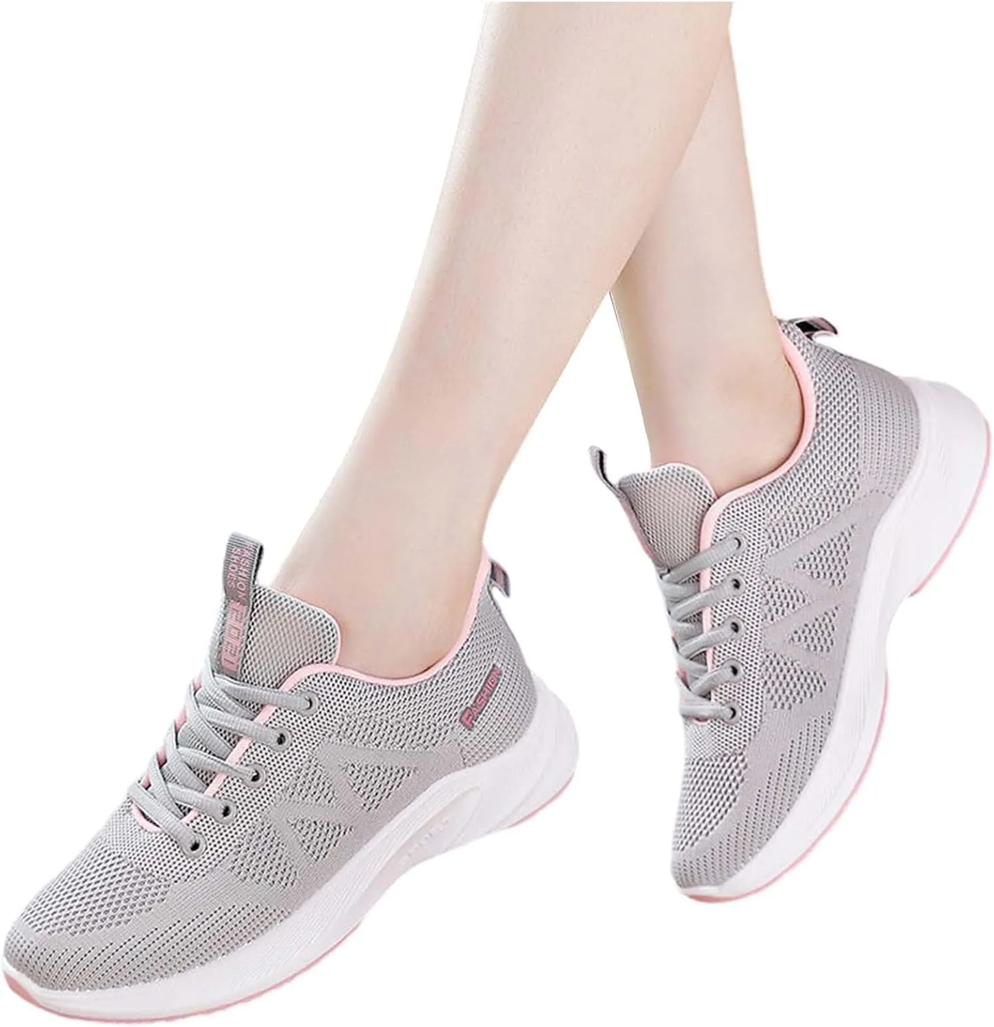 Womens Orthopedic Bowling Shoes Comfortable Universal Slide Soles Light-Weight Mesh Athletic Slip on Sneakers