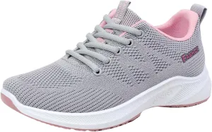 Womens Orthopedic Bowling Shoes Comfortable Universal Slide Soles Light-Weight Mesh Athletic Slip on Sneakers