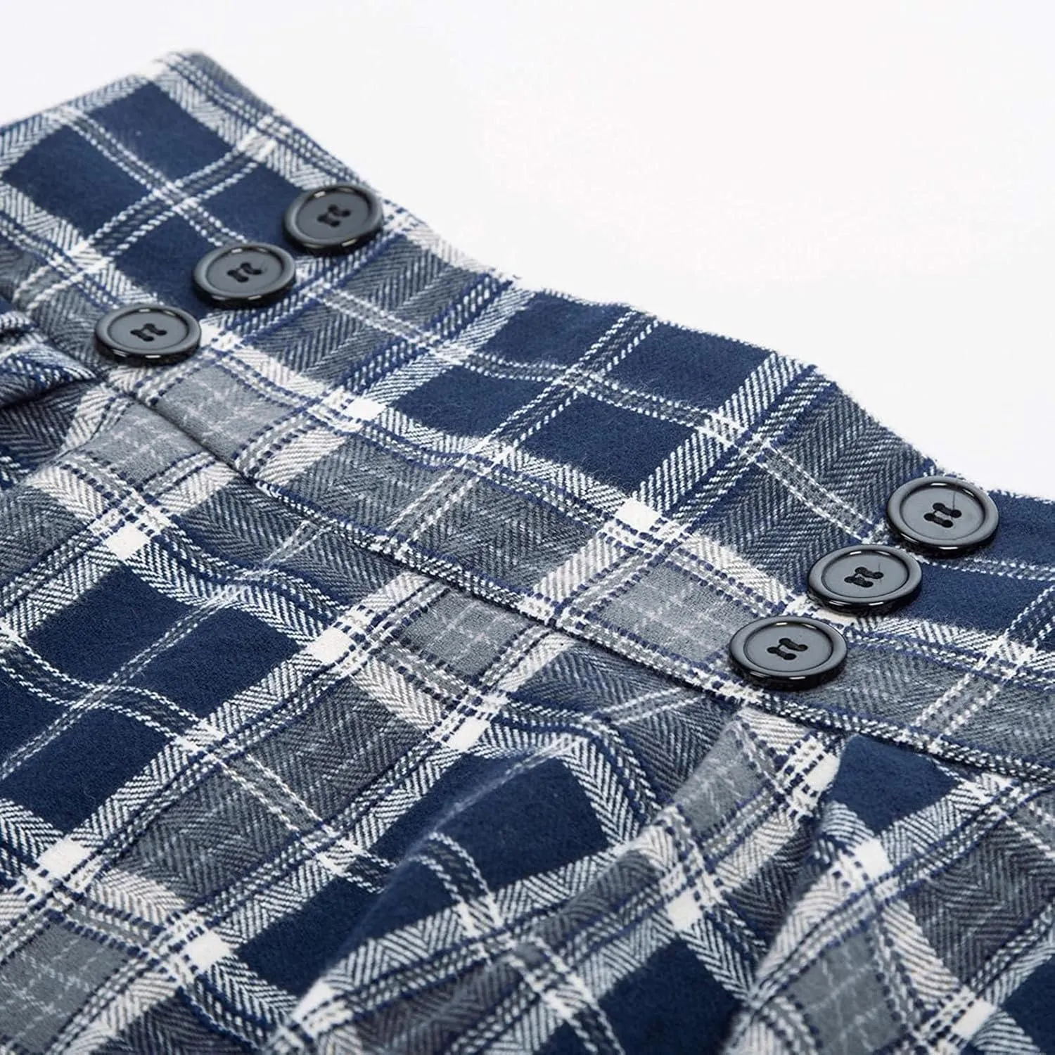 Womens Plaid Skirt for Womens High Waist Aline Pleated Midi Skirts Vintage Skirts A Line Pleated Skirt